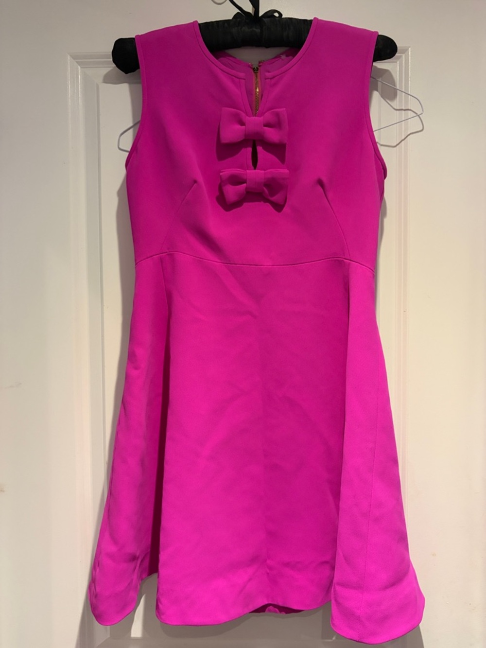 kate spade Bright Fuchsia Sleeveless A-Line Dress with Front Bows